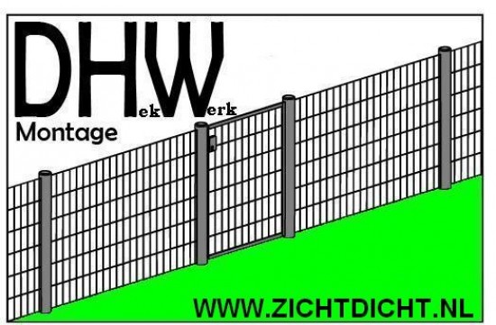 DHW Montage: hekwerk /-bekleding dubbelstaafmat, paparazzi hekwerk, design, zichtdicht — foto 1