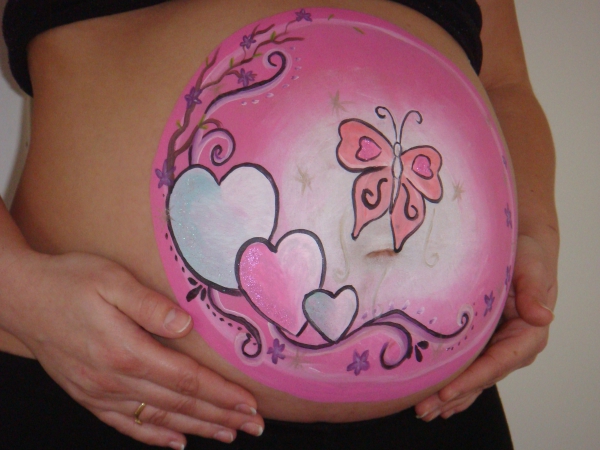 Belly painter / painting - Zwangere buik beschildering