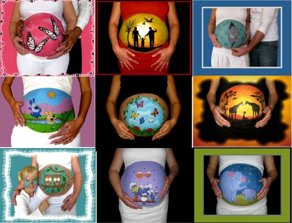 Ben je zwanger , bellypaint / buikschildering ... voor een mooie herinnering
