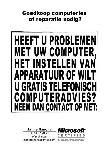 Goedkoop computerles of reparatie!