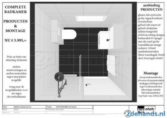 Complete badkamer inclusief installatie voor eu. 5.995,=
