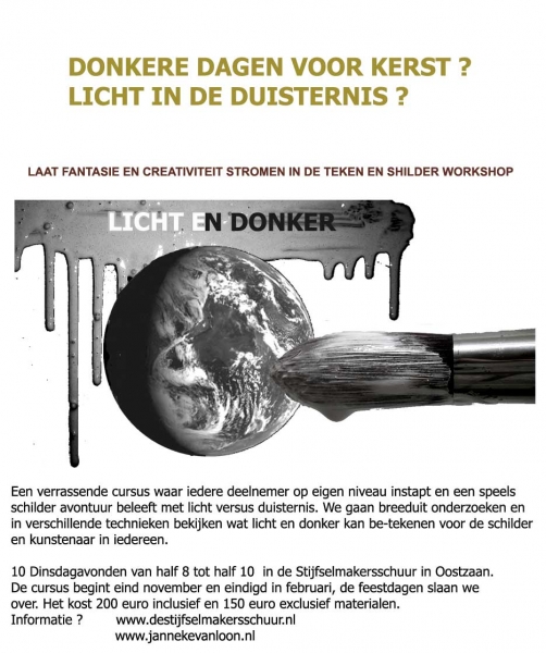 Teken- schilder cursus LICHT EN DONKER