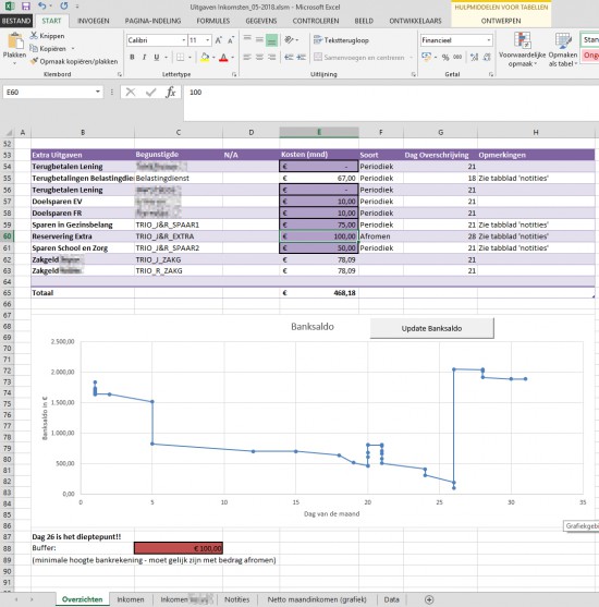 Berekeningen / hulp met Excel (VBA) — foto 1