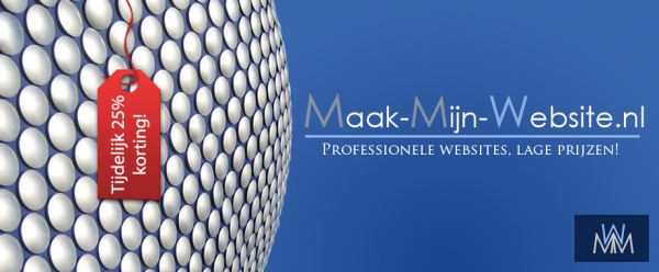 Professionele website inclusief CMS, NU 25% korting!