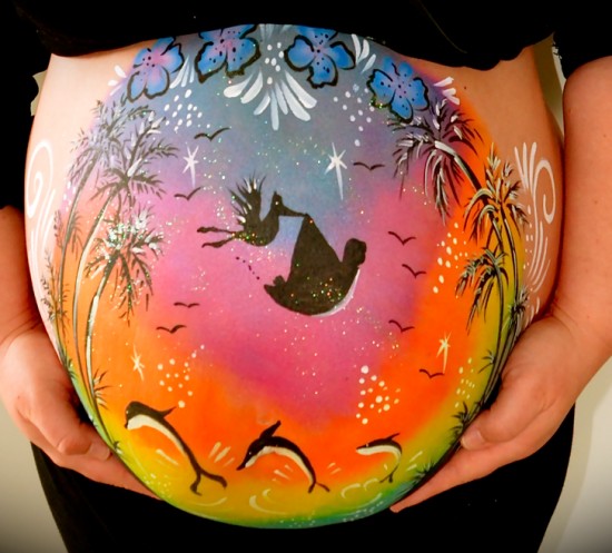 Bellypainting regio Rotterdam - Den Haag - Delft - Zoetermeer - Barendrecht - Spijkenisse - Zuid Hol — foto 1