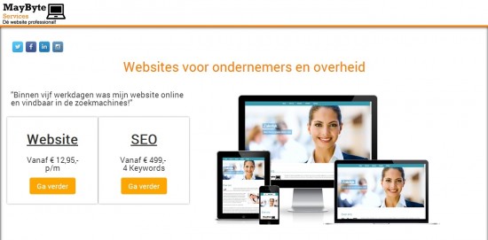 Uw professionele website vanaf €12,95 per maand! — foto 1