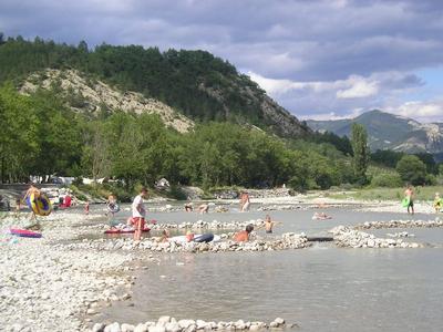 Mooiste camping in de DrÃ™me, Frankrijk, voet Alpen