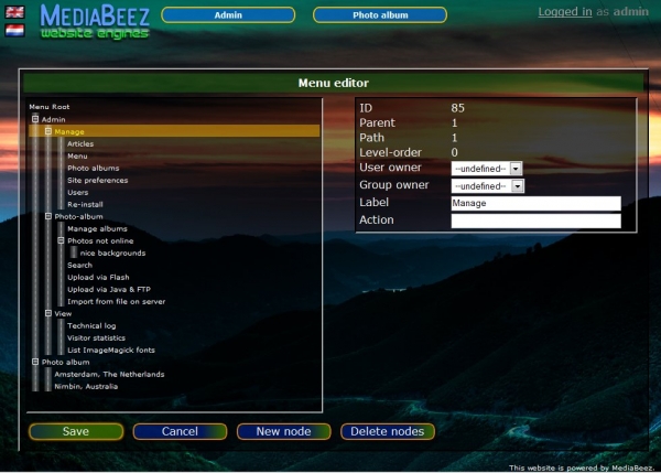 Portfolio / Blogging website via CMS, incl design