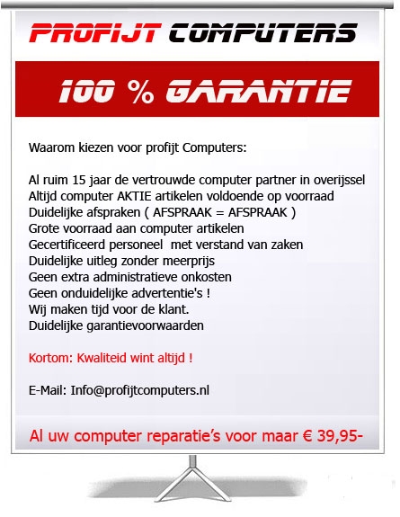 Totaal reparatie voor maar 39,95-