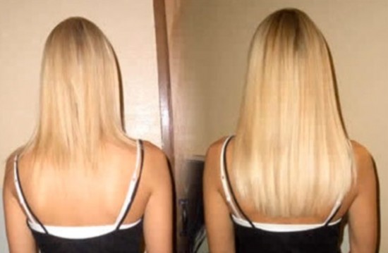 Hair weave laten zetten door middel van invlechten. Haarverlenging, extentions, hair weave, vlechte — foto 3