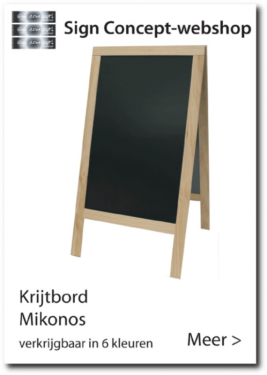 Ruim assortiment krijt (stoep) borden bij Sign Concept — foto 3