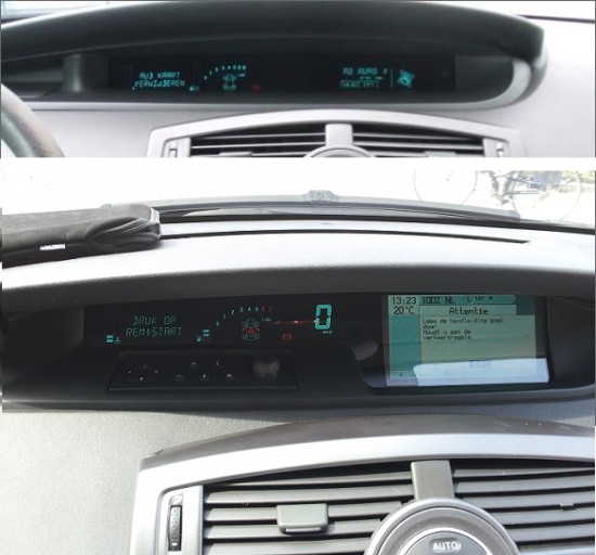 Espace, Scenic dashboard tellerklok klokkenstel reparatie — foto 3