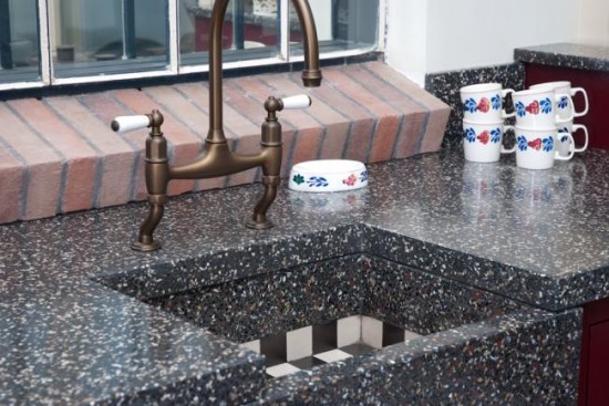 Betonnen aanrechtbladen en spoelbakken met of zonder tegels — foto 3