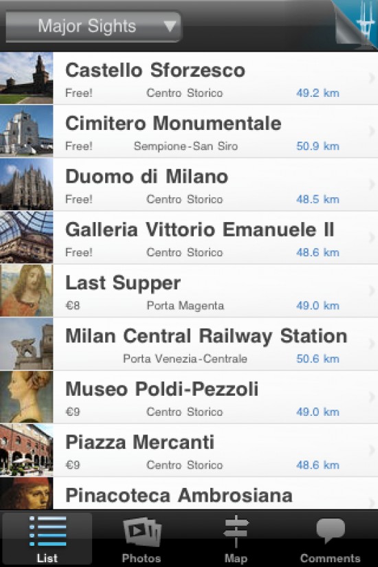 GRATIS App over Milaan voor iPhone iPad Android — foto 3